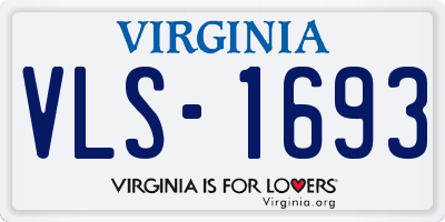 VA license plate VLS1693