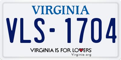 VA license plate VLS1704