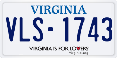 VA license plate VLS1743