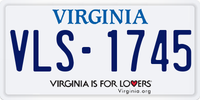 VA license plate VLS1745