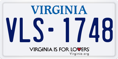 VA license plate VLS1748