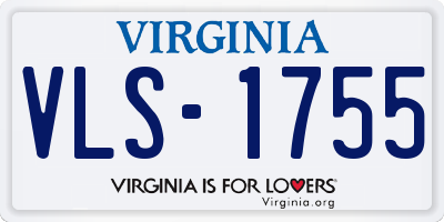 VA license plate VLS1755