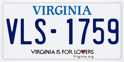 VA license plate VLS1759