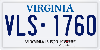 VA license plate VLS1760