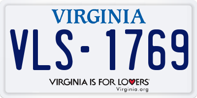 VA license plate VLS1769