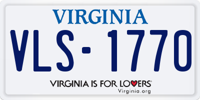 VA license plate VLS1770