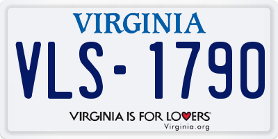 VA license plate VLS1790