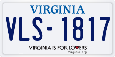 VA license plate VLS1817