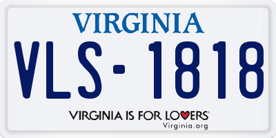 VA license plate VLS1818