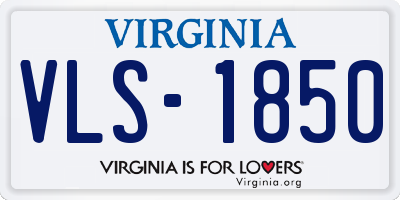 VA license plate VLS1850