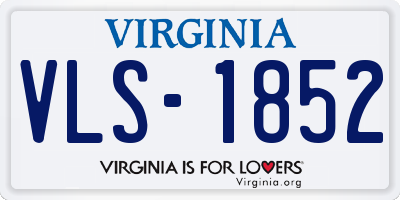 VA license plate VLS1852