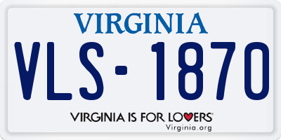 VA license plate VLS1870