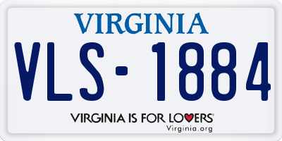 VA license plate VLS1884