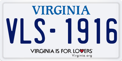 VA license plate VLS1916