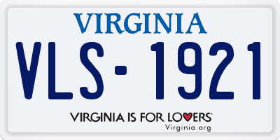 VA license plate VLS1921