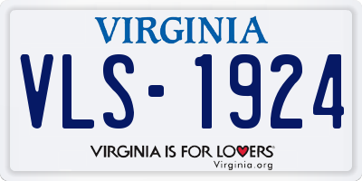 VA license plate VLS1924