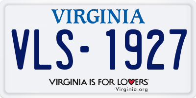 VA license plate VLS1927