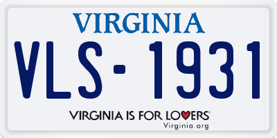 VA license plate VLS1931