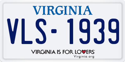 VA license plate VLS1939