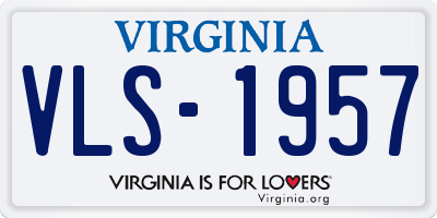 VA license plate VLS1957