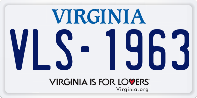 VA license plate VLS1963