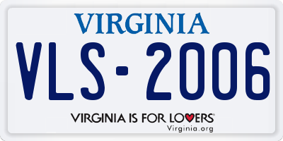 VA license plate VLS2006