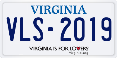 VA license plate VLS2019