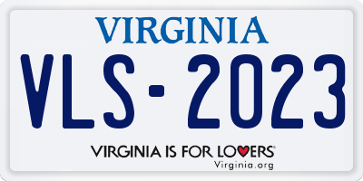 VA license plate VLS2023