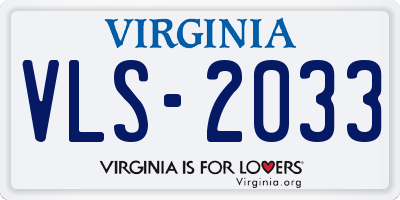 VA license plate VLS2033