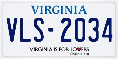 VA license plate VLS2034