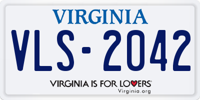 VA license plate VLS2042