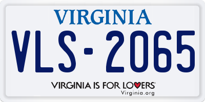 VA license plate VLS2065