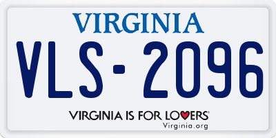 VA license plate VLS2096