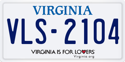 VA license plate VLS2104