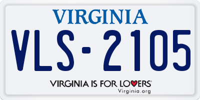 VA license plate VLS2105