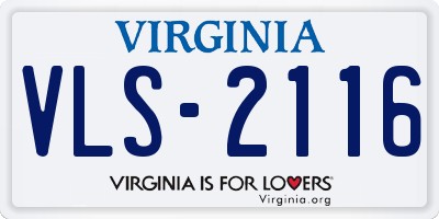 VA license plate VLS2116