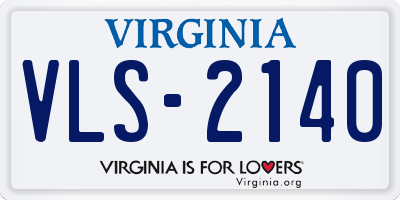 VA license plate VLS2140