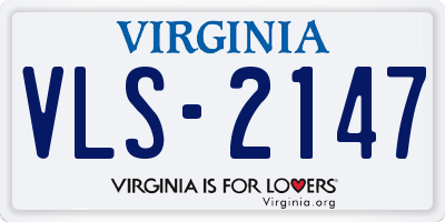 VA license plate VLS2147