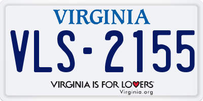 VA license plate VLS2155