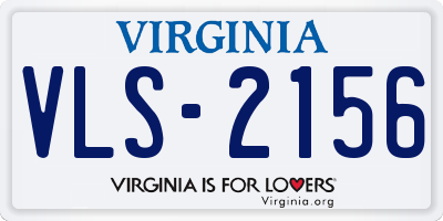 VA license plate VLS2156