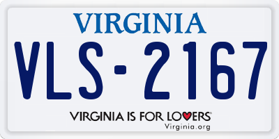 VA license plate VLS2167