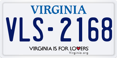 VA license plate VLS2168