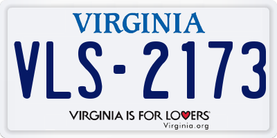 VA license plate VLS2173