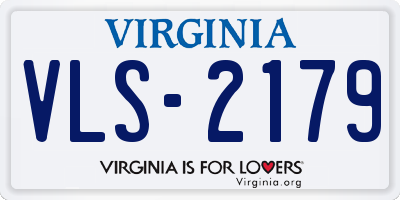 VA license plate VLS2179