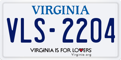 VA license plate VLS2204