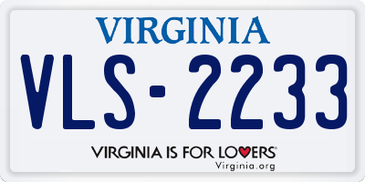 VA license plate VLS2233