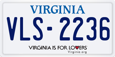 VA license plate VLS2236