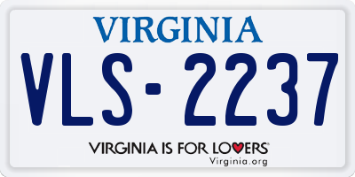 VA license plate VLS2237