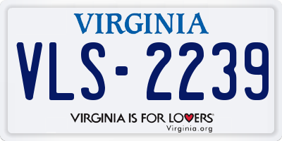 VA license plate VLS2239