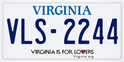 VA license plate VLS2244